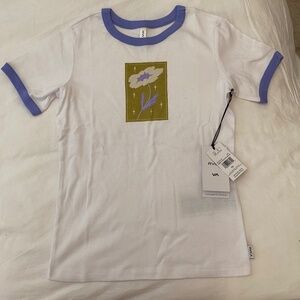 RVCA Womens Gabrielle Monceaux Ringer Short Sleeve T-shirt